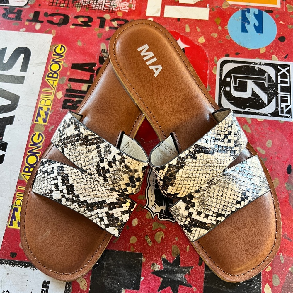 Mia Snakeskin Sandals